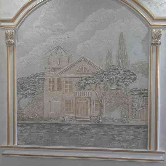 Леонардо, венецианка,Мокрый шелк, краска ремонт квартир Роспись стен Шымкент