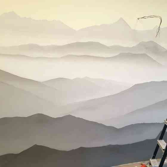 Маляр мастер  покраска стен, художественная роспись, травертин шелк Астана