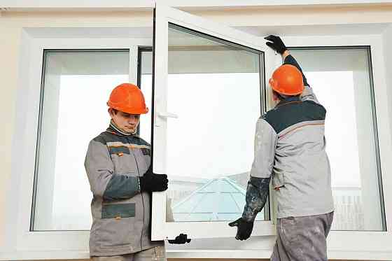 Установка пластиковых ОКОН Изготовление алюминиевые ОКНА двери балкон Алматы