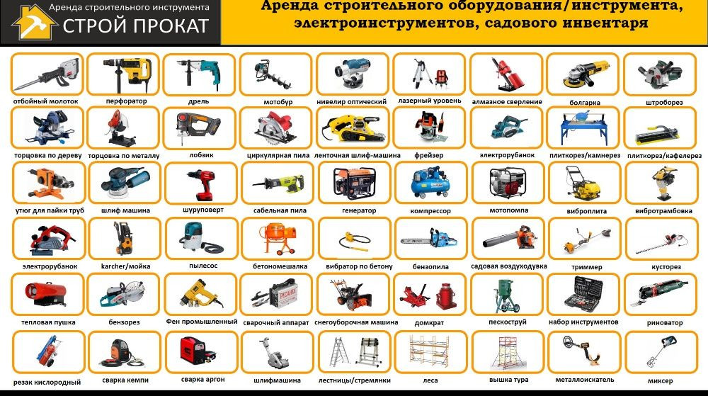 Бизнес план по аренде строительного инструмента