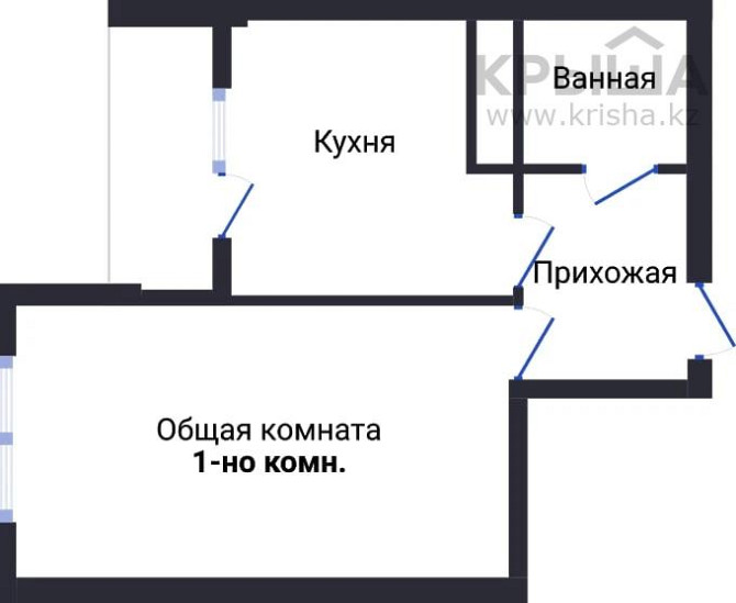 1-комнатная квартира, 48 м², 10/10 этаж, Толе Би 285 Алматы - изображение 3