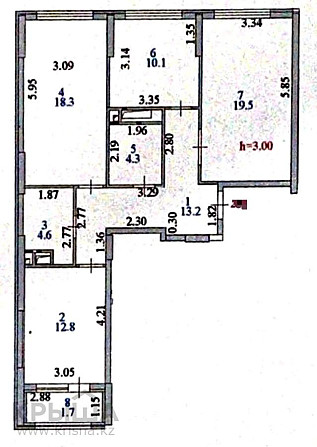 3-комнатная квартира, 84.5 м², 9/16 этаж, E-10 Нур-Султан - изображение 1
