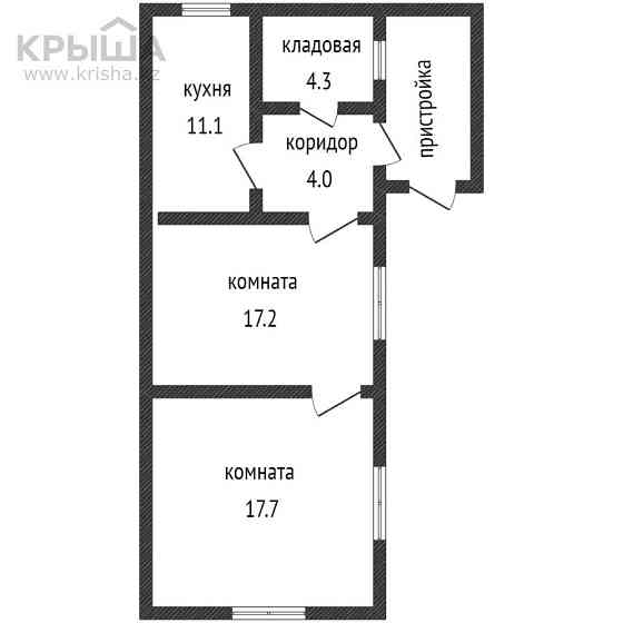 3-комнатный дом, 54.2 м², 4 сот., Дулатова 4 — Дощанова Костанай